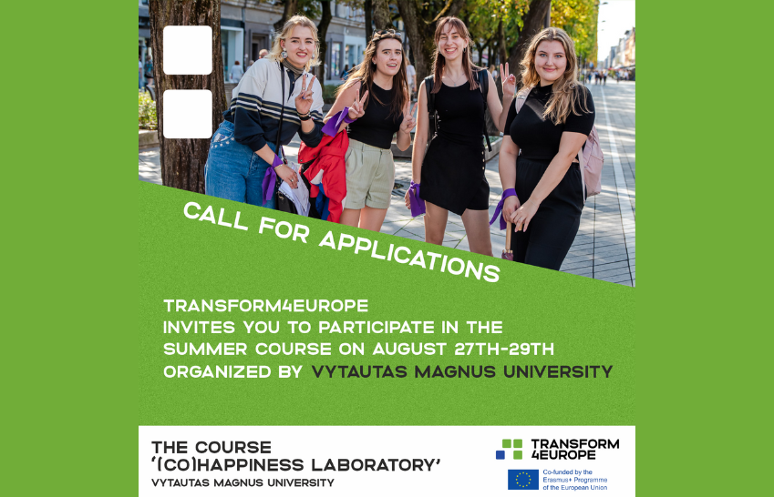 ‘(CO)HAPPINESS LABORATORY’ Summer Course in Kaunas – Lithuania