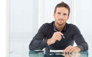 young man thinking