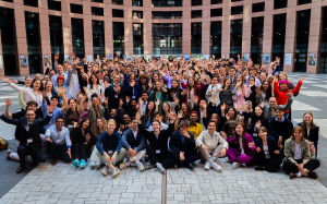 Group of students at European student assembly